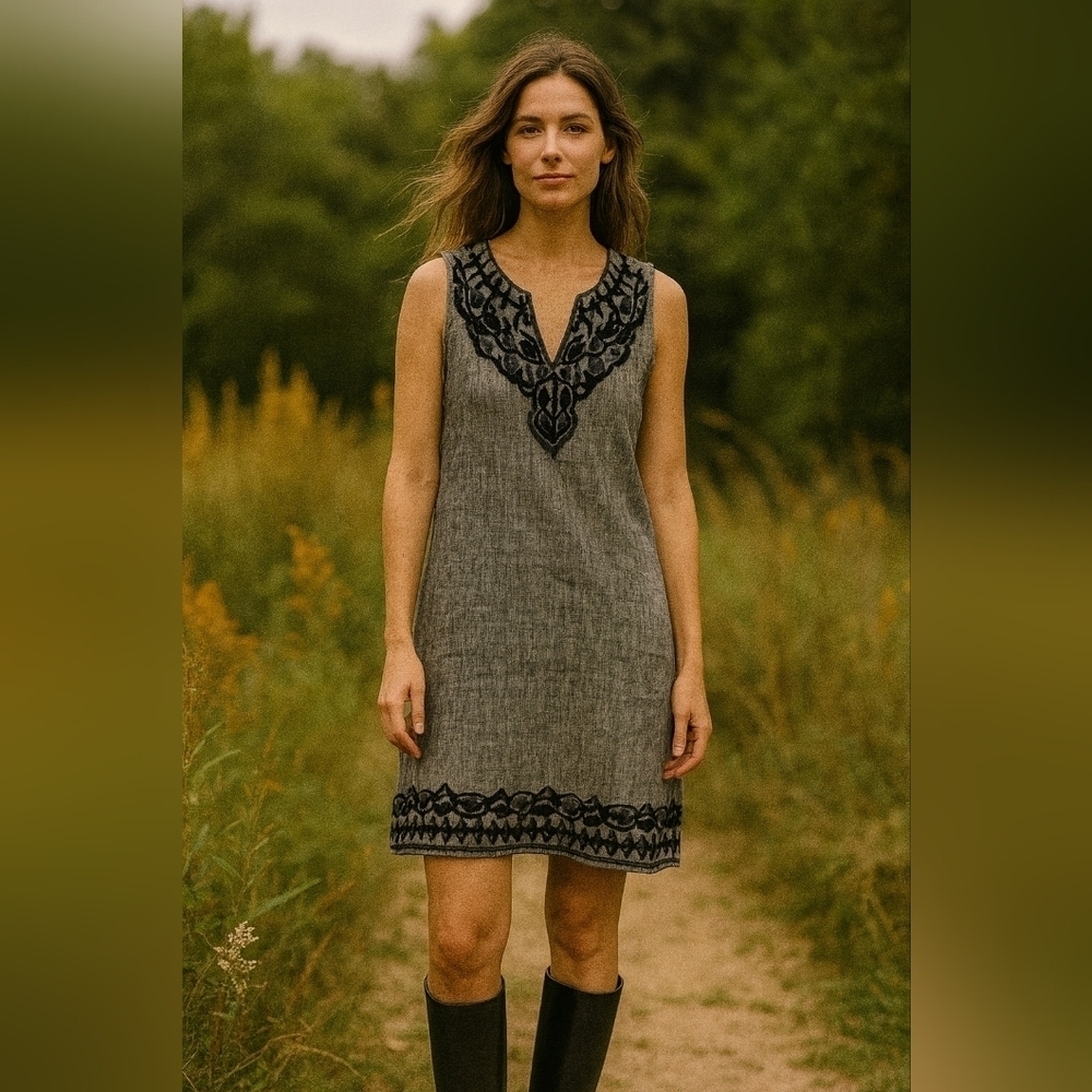 Roberta Roller Rabbit Linen Embroidered Dress